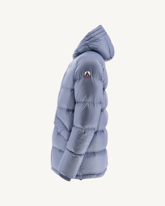 Doudoune Chaude à Capuche Bleu Délavé Jott Dakhla