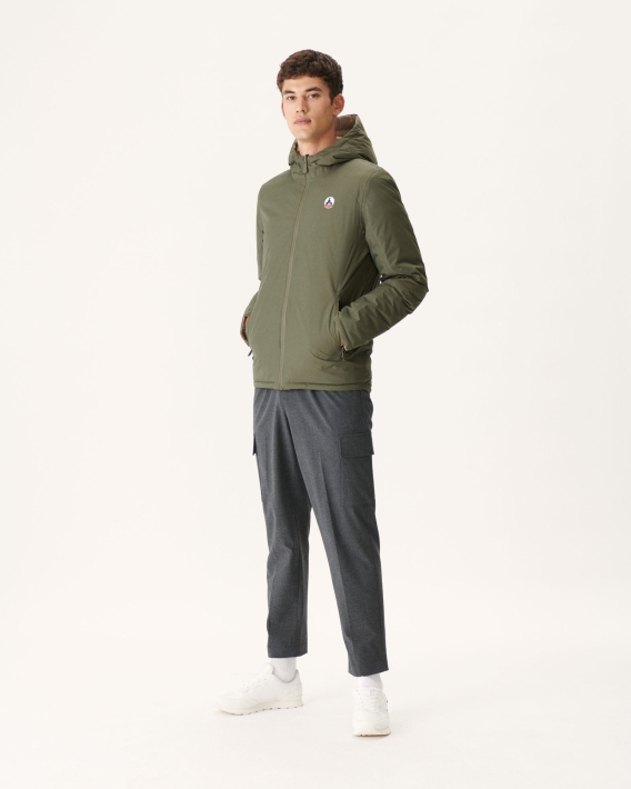 Jott Armée/beige Doudoune Réversible à Capuche Bergen