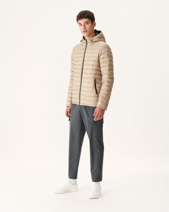 Jott Armée/beige Doudoune Réversible à Capuche Bergen