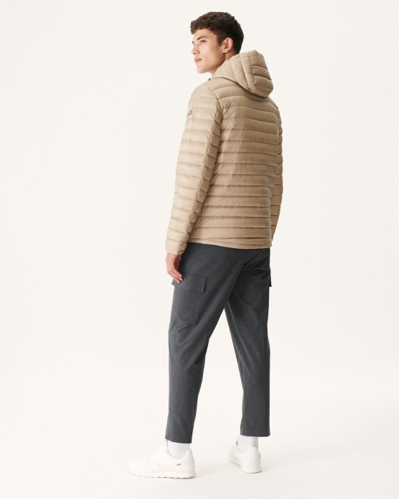 Jott Armée/beige Doudoune Réversible à Capuche Bergen
