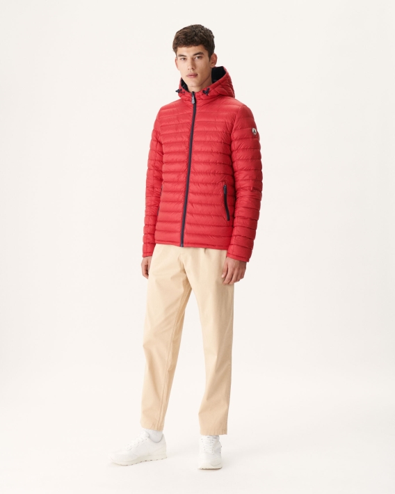 Doudoune Réversible Bleu Marine/rouge à Capuche Bergen Jott