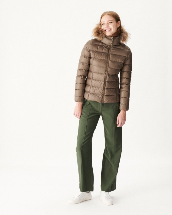 Doudoune à Capuche Jott Taupe Luxe