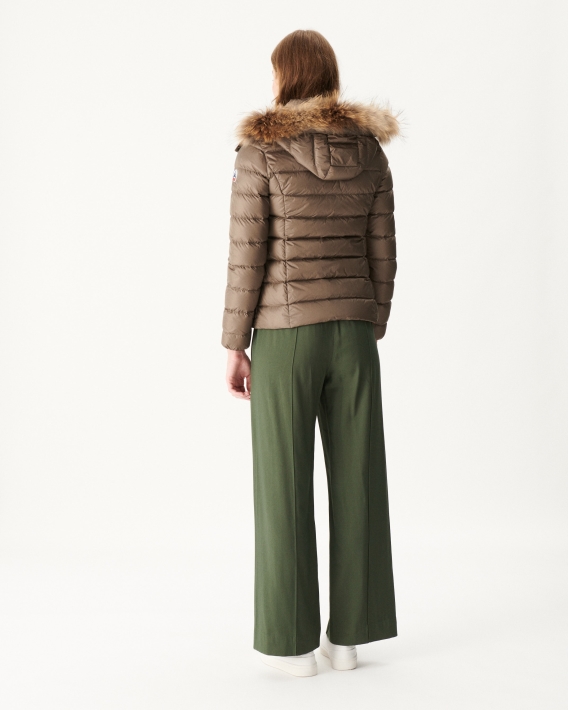 Doudoune à Capuche Jott Taupe Luxe