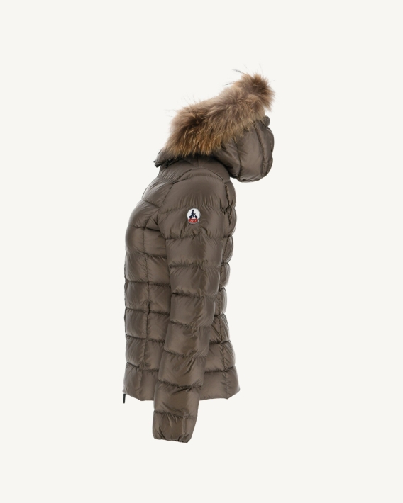 Doudoune à Capuche Jott Taupe Luxe