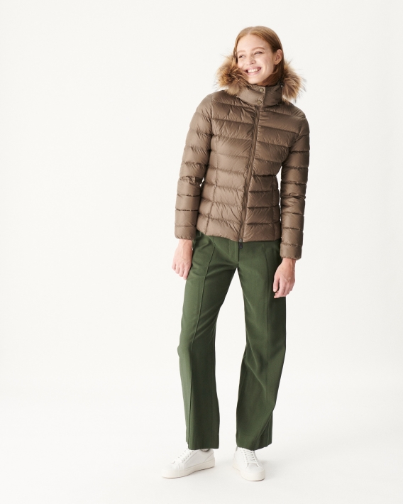 Doudoune à Capuche Jott Taupe Luxe