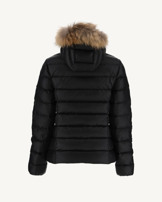 Doudoune à Capuche Noir Luxe Jott