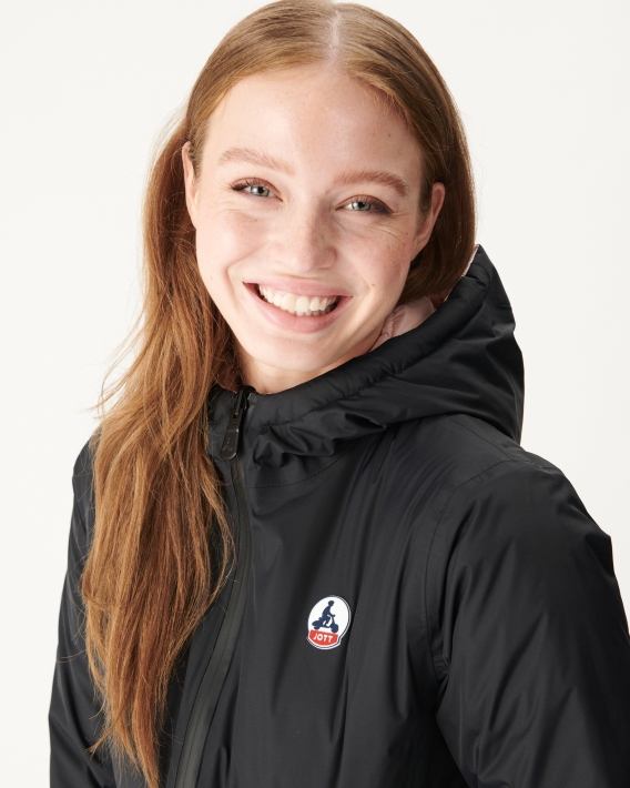 Doudoune Légère Réversible Jott Noir/rose Clair Moscou