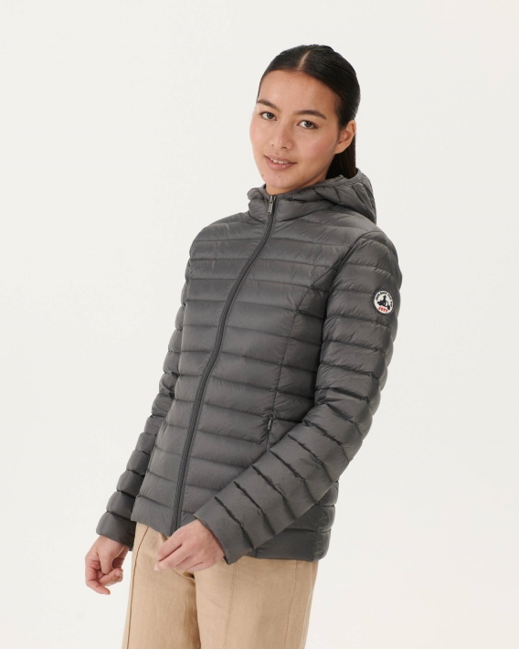 Doudoune Légère à Capuche Jott Anthracite Cloe