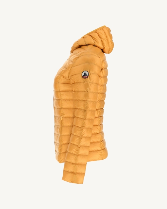 Doudoune Légère à Capuche Jott Jaune Moutarde Cloe