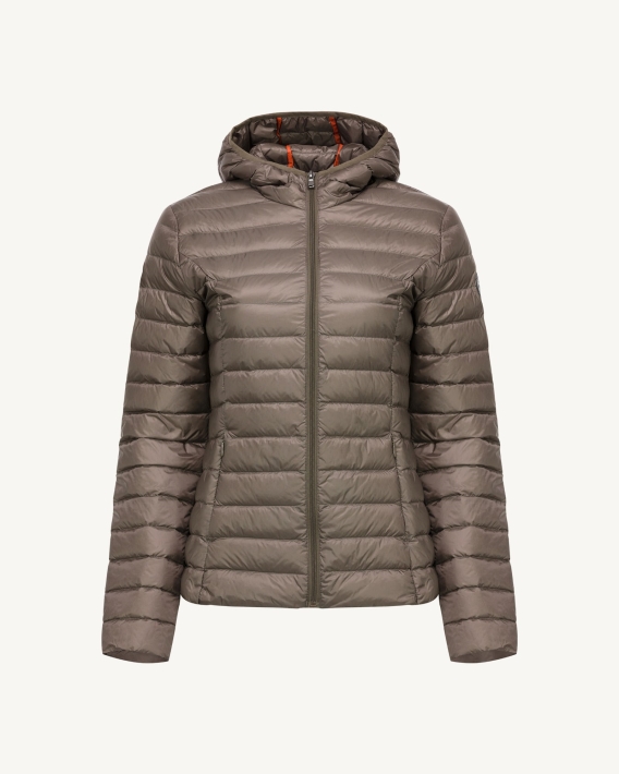 Doudoune Légère à Capuche Taupe Cloe Jott