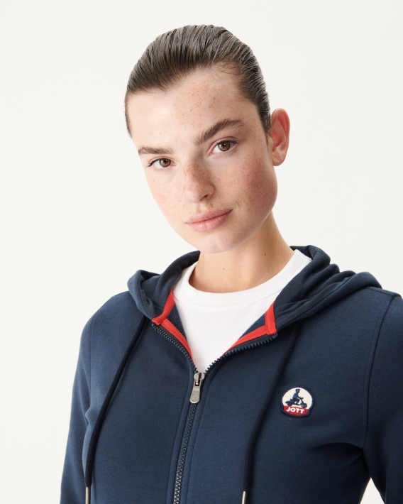 Jott Sweat à Capuche Bleu Marine Oaxaca
